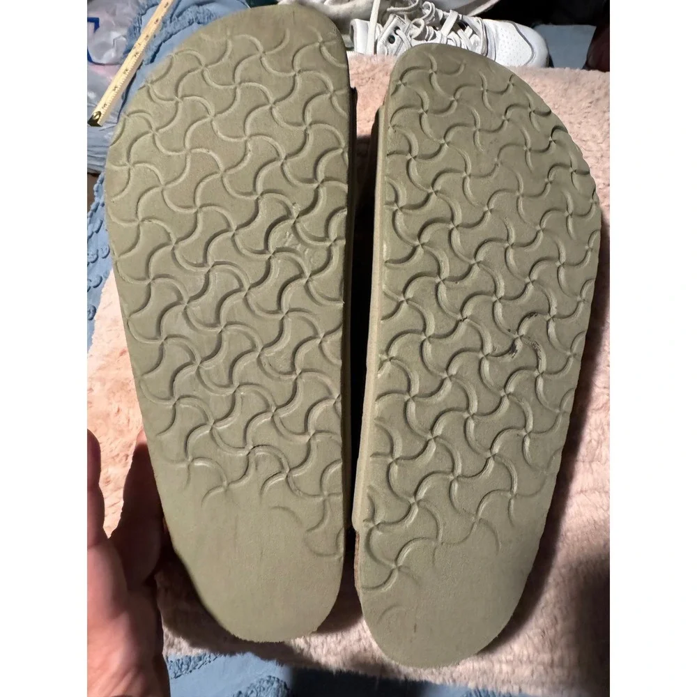 Birkenstock Arizona Two Strap Sandals Khaki Olive Green Mens Slides 43